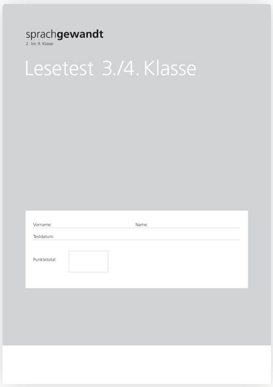 sprachgewandt 2. bis 9. Klasse Lesetest 3./4. Klasse (10 Stück)