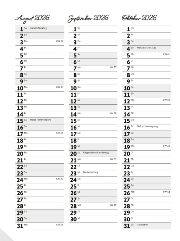 Vorbereitungsbuch Klebebindung Schuljahr 2026/2027