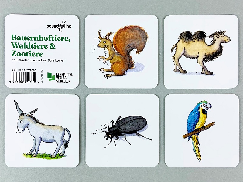 soundolino Bildkarten (Set 3) Waldtiere, Bauernhoftiere & Zootiere